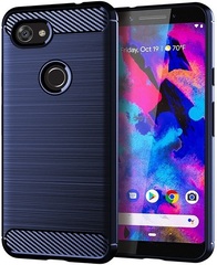 Чехол на Google Pixel 3a цвет Blue (синий), серия Carbon от Caseport