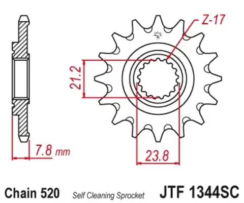 Звезда ведущая RK C4551-13BK7 ( JTF1344.13SC )