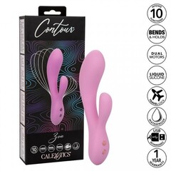 Вибратор-кролик ультрагибкий CalExotics Contour Zoie, 10.75 x 3.25 см