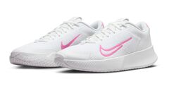 Женские теннисные кроссовки Nike Court Vapor Lite 2 - white/playful pink/white