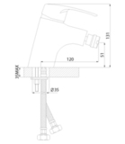 Смеситель одноручный для биде F40-51