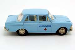 Moskvich-412 Medicaid Ambulance blue Agat Tantal Made in USSR 1:43