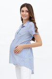 Рубашка для беременных 08566 голубой