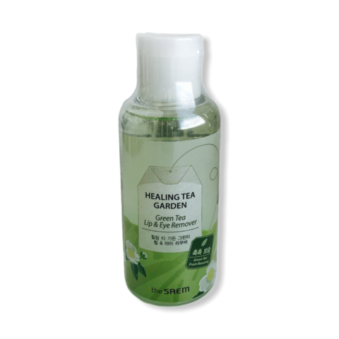 the SAEM Healing Tea Garden Green Tea Lip & Eye Remover 150ml