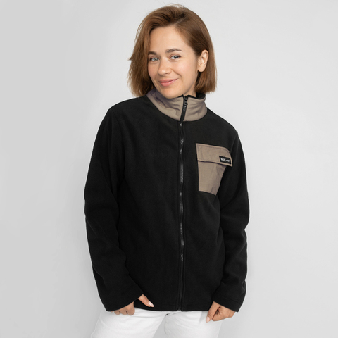 Fleece Full Zip Black