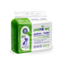 Медмил Petmil WC подстилка для кошек и собак гелевая одноразовая 60*40 см (упак 30 шт)
