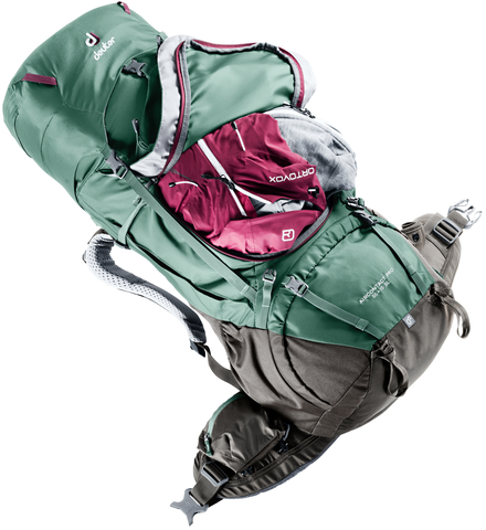 Картинка рюкзак туристический Deuter Aircontact Pro 55+15 SL Arctic/Coffee - 4