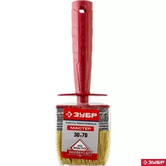 ЗУБР УНИВЕРСАЛ, 3 х 7 см, светлая щетина, пластмассовый корпус, все виды ЛКМ, макловица (01825-07)