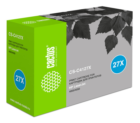 Картридж лазерный Cactus CS-C4127X черный (10000стр.) для HP LJ 4000/4050