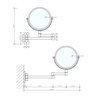 Decor Walther 0110960 Decor Walther SPT 33 Косметическое зеркало 19см, подвесное, увел. 5x, цвет: черный матовый