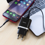 Адаптер питания на USB 3A Hoco C12Q с быстрой зарядки 18W (Черный)