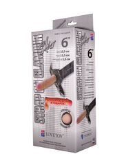 Пояс-трусики с насадкой Glamour Silver - 15,5 см. - 