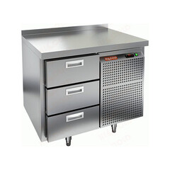 Охлаждаемые столы HICOLD GN 3/TN c дверями и ящиками