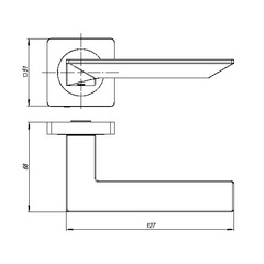 Ручка раздельная K.JK51.ULTRA (ULTRA JK) GR-23 графит