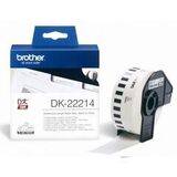 Бумажная клеящаяся лента Brother DK-22214 (белая, ширина 12 мм) длина рулона 30,48 м