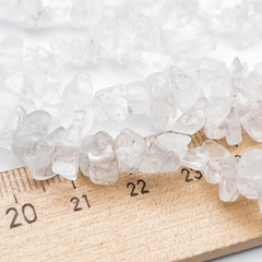 Горный хрусталь бусины, крошка 4-8 мм, цена за нить 38 см