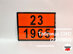 Таблица Опасный груз 23/1965 (пропан-бутановая смесь)