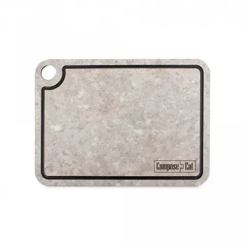 Доска разделочная с желобом 24x18см ComposeEat Elegance мрамор белый