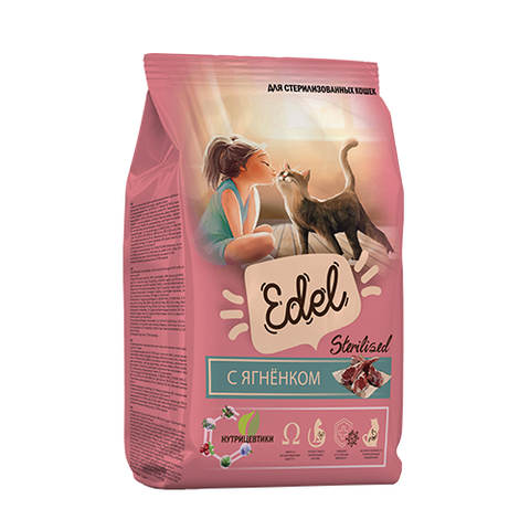 Edel Cat сухой корм для стерилизованных кошек (ягненок) 400 гр