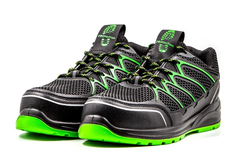 Кроссовки на ПУ/ТПУ подошве с композитным подноском и кевларовой стелькой (зеленые)