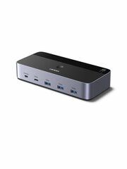 Переключатель  UGREEN AK500 (55455) HDMI Dual Monitor KVM Switch 2 In 2 Out, серый космос