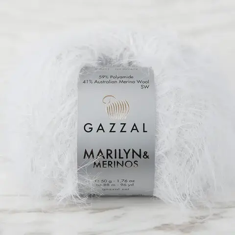 Пряжа Gazzal Marilyn & Merinos 8251 мел
