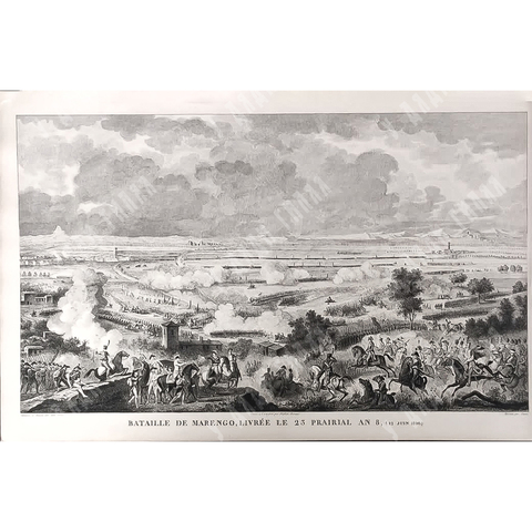 Битва при Маренго. Гравюра из альбома Военные кампании Франции. Париж. 1834