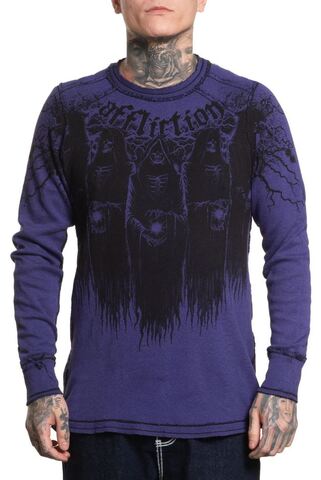 Affliction | Пуловер двусторонний мужской Shadow LS Reversible Thermal A28672 обратная сторона перед