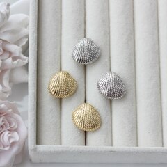 Швензы Ракушки 17 мм с английским замком, родий, Ш134