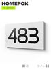 Номер на дверь 483, табличка на дверь для офиса, квартиры, кабинета, аудитории, склада, белая 120х70 мм, Айдентика Технолоджи