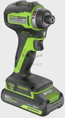 Винтоверт ударный аккумуляторный Greenworks ID3170, 24V, б/щет, 0-3200 об/мин, 4000 уд/мин, HEX 1/4, 170Нм, 2х2Ач, ЗУ, кор (3804907CUС)