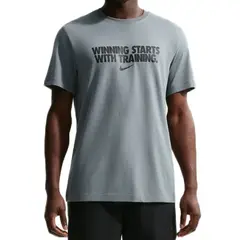 Теннисная футболка Nike Dri-Fit Winning - smoke gray/black