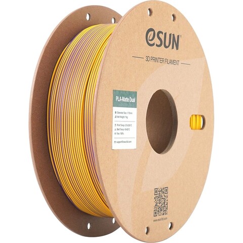 Пластик для 3D-печати eSUN PLA-Matte Dual, 1,75 мм, 1 кг, фиолетовый/жёлтый, PLA-MTD175B-ZY1P1