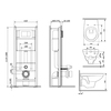 Damixa DX77.IS10101.1738 Комплект инсталляция с клав белый с подвесным унитазом Jupiter с сид м/лифт