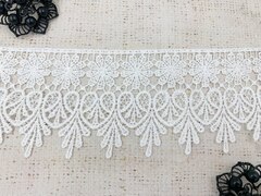 Кружево плетеное, ш. 8,5 см, молочный