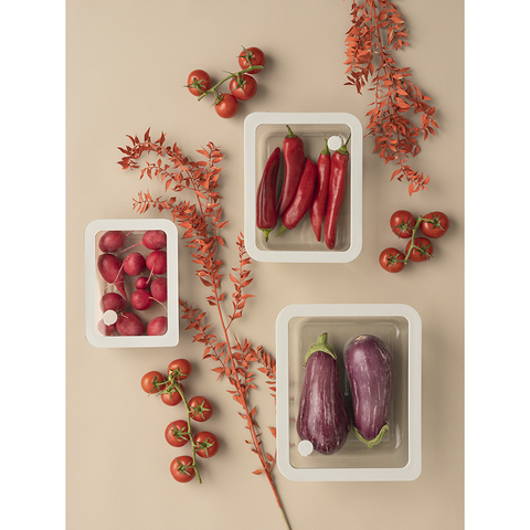 Контейнер для запекания и хранения с вакуумным эффектом 700мл Smart Solutions светло-серый