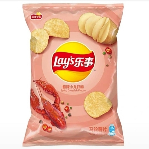 Чипсы Lay's Spicy crayfish Китай 70 гр