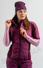 Женский ветрозащитный жилет Noname Hybrid Ski Vest 24 Wos Wine Red/Dk Rasberry с капюшоном