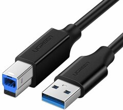 Кабель UGREEN US210 (10372) USB 3.0 AM to BM Print Cable 2м черный