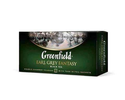 Чай черный в пакетиках из фольги Greenfield Earl Grey Fantasy, 25 пак/уп