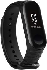 Ремешок для браслета Xiaomi Mi Band 3/4 рифленый (черный)