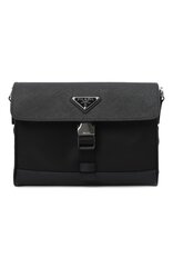 Сумка-мессенджер PRADA из нейлона и сафьяна