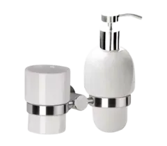 Remer Mi18INOXCR Стакан с дозатором Minimal INOX Mi18INOXCR, нержавеющая сталь, шт фото