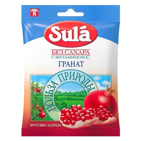 Леденцы SULA Гранат 60 г Perfetti Van Melle РОССИЯ