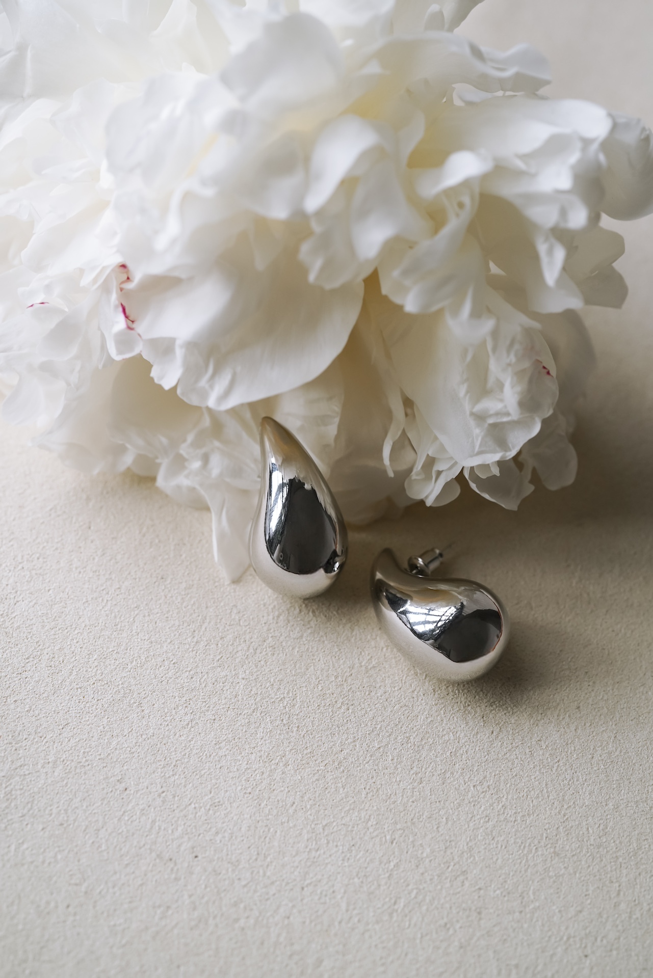 Серьги в виде выпуклых капель small size PREMIUM QUALITY