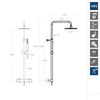 Ramon Soler 335403RPK225 Термостат для душа с ручным и тропическим душем ABS 225 мм телескопический Хром