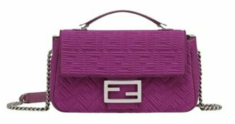 Сумка Fendi Baguette из ткани с логотипом Ff фиолетовый