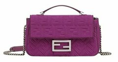 Сумка Fendi Baguette из ткани с логотипом Ff фиолетовый