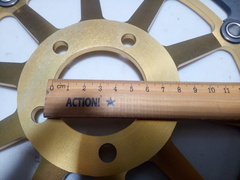 Диск тормозной на Kawasaki ZX7RR / ZX7R / ZX9R / ZX12R NINJA /  передний / золотой