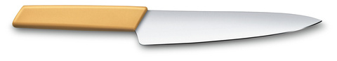 Нож кухонный Victorinox Swiss Modern (6.9016.198B) стальной разделочный лезв.190мм прямая заточка желтый блистер